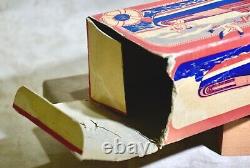 Vintage 1950's 60's T Cohn Inc Toy Tin Wind Up Boat withBOX! WORKS! 15 -WOW