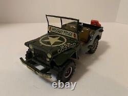 Vintage 1950`s Arnold USA Military police Jeep 2500 tin toy US Zone Germany