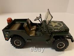 Vintage 1950`s Arnold USA Military police Jeep 2500 tin toy US Zone Germany