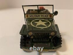 Vintage 1950`s Arnold USA Military police Jeep 2500 tin toy US Zone Germany