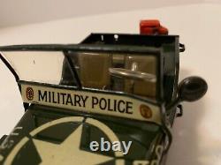 Vintage 1950`s Arnold USA Military police Jeep 2500 tin toy US Zone Germany