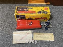 Vintage 1950's Cycle Cop and Car No. 345 by Automatic Toy Company withBox RARE