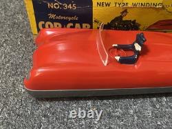 Vintage 1950's Cycle Cop and Car No. 345 by Automatic Toy Company withBox RARE