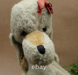 Vintage 1950's Merrythought Toy Pet Poodle Dog with Musical Wind Up Tail