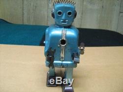 Vintage 1950's Ratchet Robot Sparky Tin Wind Up Toy Made By T. T. NO BOX