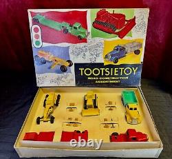Vintage 1950's Tootsietoy Road Construction Assortment Set