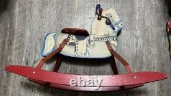 Vintage 1950's Wood And Metal Rocking Horse Toy N N HILL BRASS CO / Trigger RR