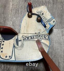 Vintage 1950's Wood And Metal Rocking Horse Toy N N HILL BRASS CO / Trigger RR