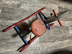 Vintage 1950's Wood And Metal Rocking Horse Toy N N HILL BRASS CO / Trigger RR