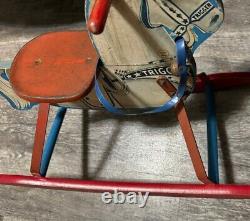 Vintage 1950's Wood And Metal Rocking Horse Toy N N HILL BRASS CO / Trigger RR