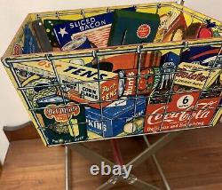 Vintage 1950s Childs Gong Bell Mfg. Co. Toy Shopping Cart