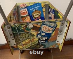 Vintage 1950s Childs Gong Bell Mfg. Co. Toy Shopping Cart
