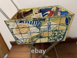 Vintage 1950s Childs Gong Bell Mfg. Co. Toy Shopping Cart