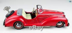 Vintage 1950s German Distler Wind-up Toy Red Mercedes Benz Convertible with Key