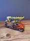 Vintage 1950s Japan Tin Litho Friction Fire Truck with Animal Firefighters Rare