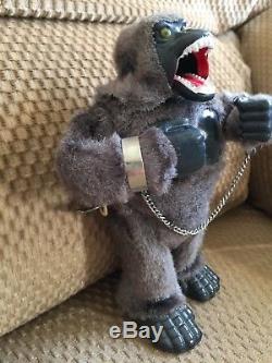 Vintage 1950s King Kong Marx Mechanical Wind Up Gorilla with Box! Look