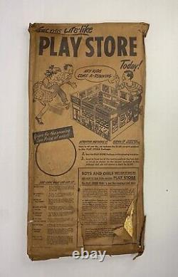 Vintage 1950s Life Like PLAY STORE GROCERY Advertising Playset NEW OLD STOCK