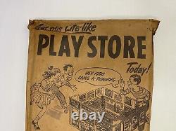 Vintage 1950s Life Like PLAY STORE GROCERY Advertising Playset NEW OLD STOCK