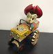 Vintage 1950s MARX TOYS Milton Berle Crazy Wind Up Tin Toy Car with Spinning Head