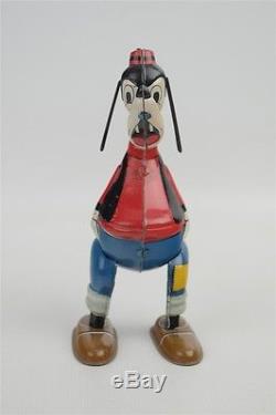 Vintage 1950s Walt Disney Productions Linemar Wind Up Goofy Toy 5.5