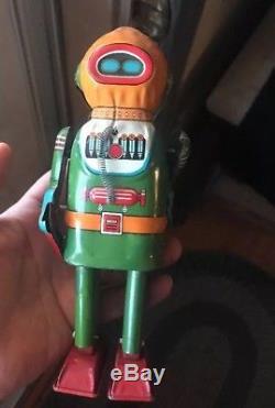Vintage 1955 Naito Shoten Interplanetary Explorer Robot Windup Space Toy Astro