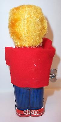 Vintage 1960's Cragstan Mr. Dan the Hot Dog Eating Man Wind-up Mint Toy withbox