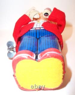 Vintage 1960's Cragstan Mr. Dan the Hot Dog Eating Man Wind-up Mint Toy withbox