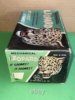 Vintage 1960's Marx mechanical LEOPARD wind up toy working with Original Box JAPAN