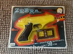 Vintage 1960's Zebra Toy Automatic Pistol Toy Gun Made By Grand