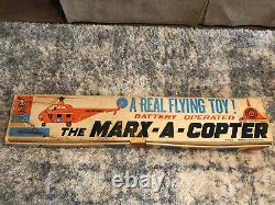 Vintage 1960s Marx-A-Copter USAF Sikorsky Helicopter Vertabird In Box As Is