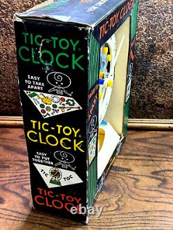 Vintage 1960s NOS HUBLEY Tic Toc Toy Clock in Original Box