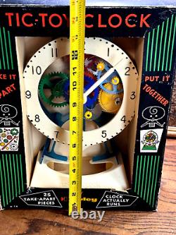 Vintage 1960s NOS HUBLEY Tic Toc Toy Clock in Original Box