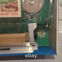 Vintage 1964 Mattel Real Power Shop 4 in 1 Woodshop Tool Saw Drill Turn Sand