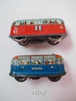 Vintage 1965 Rocky Mountains Train Wind Up Tin Toy Set IN ORIGINAL BOX Technofix