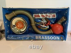 Vintage 1967 Mattel Bath House Brass Band BRASSOON Horn Flooglehorn Original Box