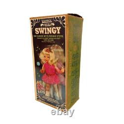Vintage 1968 Mattel Swingy Doll Works! With Original Box, Record & Plastic Cover