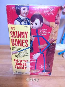 Vintage 1970 Marx Bones Family Skinny Bones Boy With Original Box Marx Toys