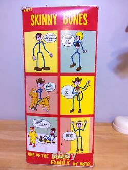 Vintage 1970 Marx Bones Family Skinny Bones Boy With Original Box Marx Toys