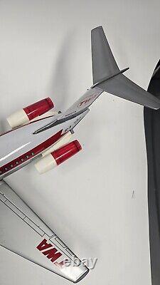 Vintage 1970's TN BATTERY OPERATED PLANE DOUGLAS DC-9 TWA Works But Finicky