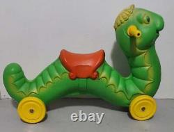 Vintage 1972 Empire Ride On Green Inch Worm Blow Mold Toy Riding