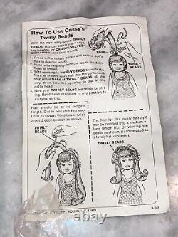Vintage 1974 Ideal BLACK CRISSY DOLL TWIRLY BEADS New Montgomery Ward Rare
