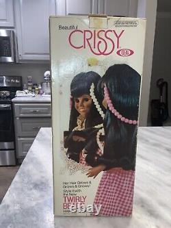 Vintage 1974 Ideal BLACK CRISSY DOLL TWIRLY BEADS New Montgomery Ward Rare