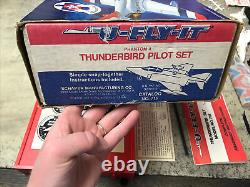 Vintage 1975 Schaper U-Fly-It F-4E Phantom Thunderbird Pilot Set No. 715 Read