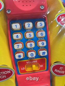 Vintage 1985 Handicraft Toy Cordless Phone Push Button & Bell Sound NOS