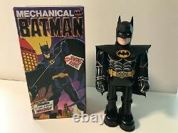 Vintage 1989 Billiken Batman Tin Wind Up Robot (Japan)