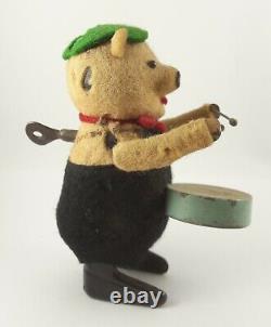 Vintage 30´s Rare Argentine Wind-up Tin Toy Little Pig Working Great Not Schuco