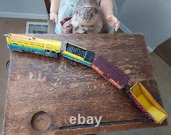 Vintage'40s Hafner/Wyandotte Windup Tin Litho Locomotive + 3 Railcars, Classic