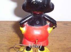 Vintage 50'S MARX Whirling Tail Mickey Mouse Wind-up Toy Hard Plastic WDP