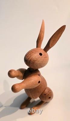 Vintage 50's Kay Bojesen Jointed Wooden Bunny Toy Denmark