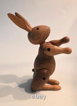 Vintage 50's Kay Bojesen Jointed Wooden Bunny Toy Denmark